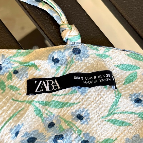 Zara Printed Racerback Floral Mini Dress - Picture 8 of 9